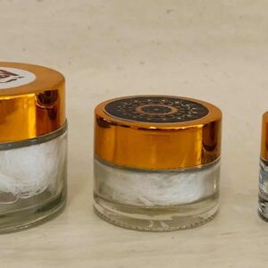 محابر زجاج ذو غطاء ذهبي مع ليقة